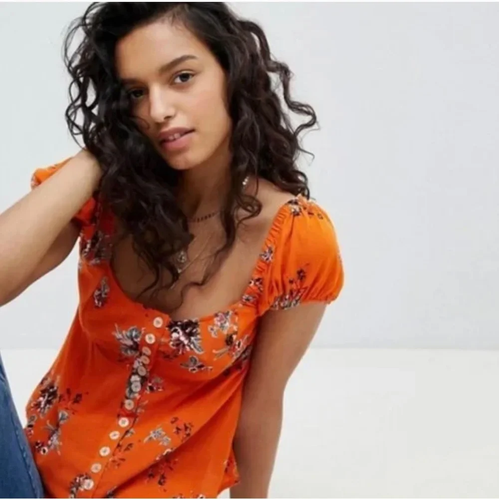 NWOT Free People Close To You Floral Crop Top